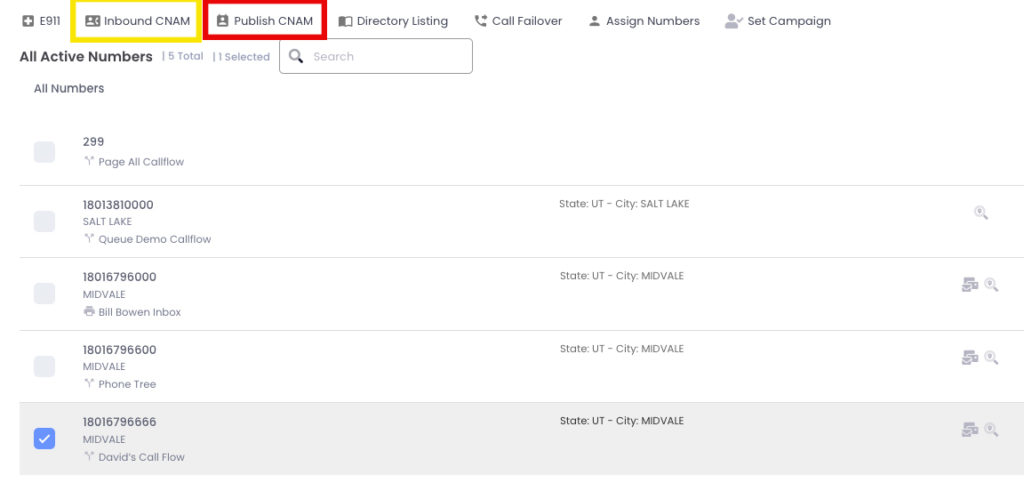 8. Toggle ON Caller ID Lookup Enabled.