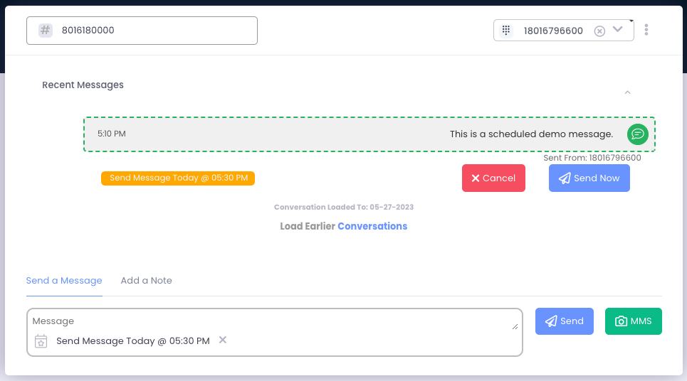 7. Navigate back to Scheduled Campaigns and click the green play button to activate