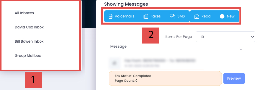 While the Communicator app groups messages by conversation, "the Inbox App allows you to see all com