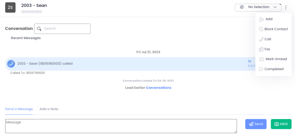 4. Verify the phone number in the dialogue box and click OK - the contact will be added to your bloc