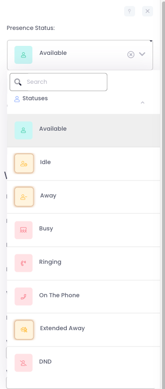 3. To re-enable, change 'Presence Status' to Available
