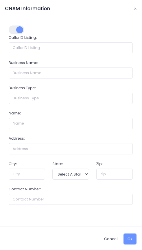8. Toggle ON Caller ID Lookup Enabled.
