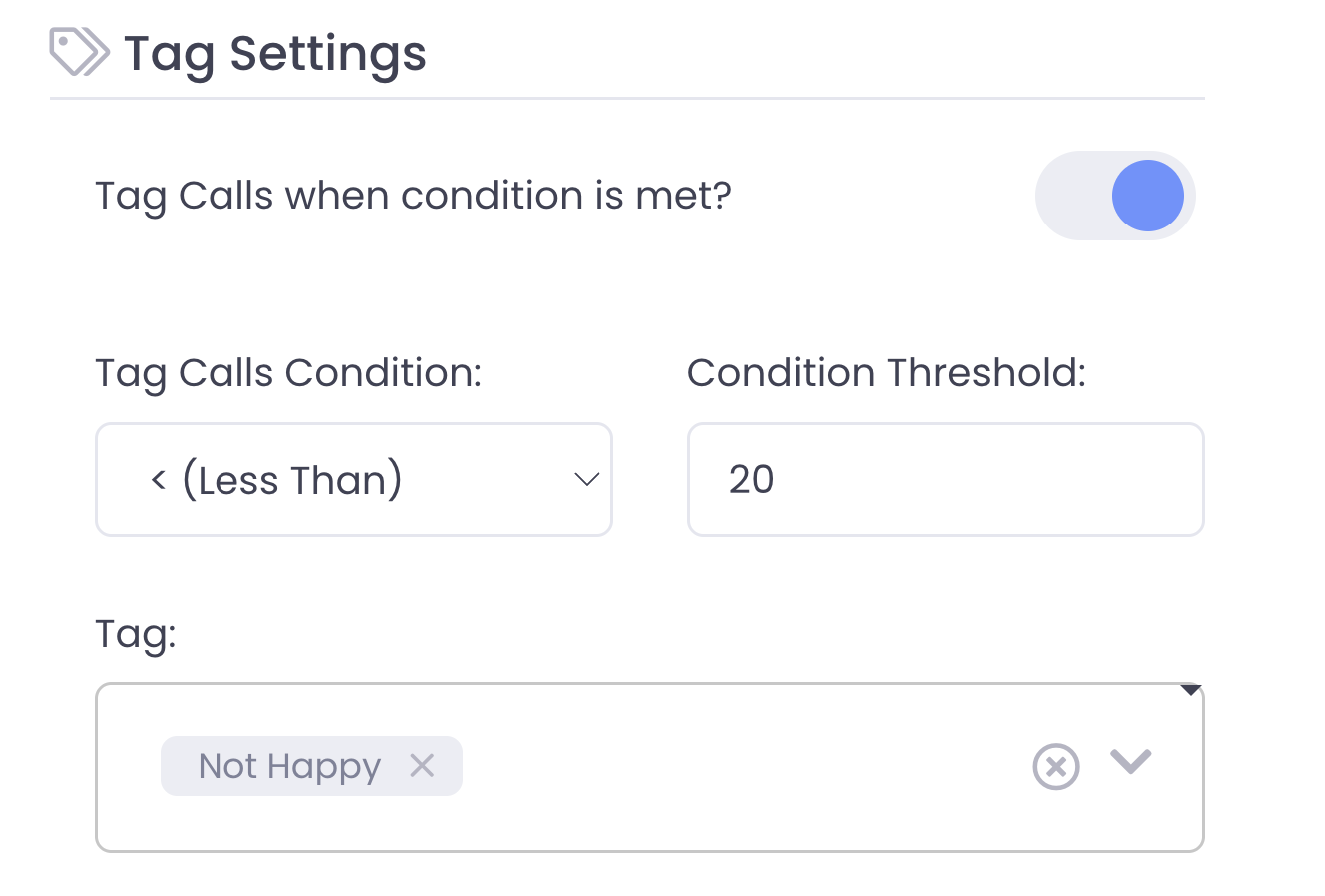 Only one tag can be applied per custom request